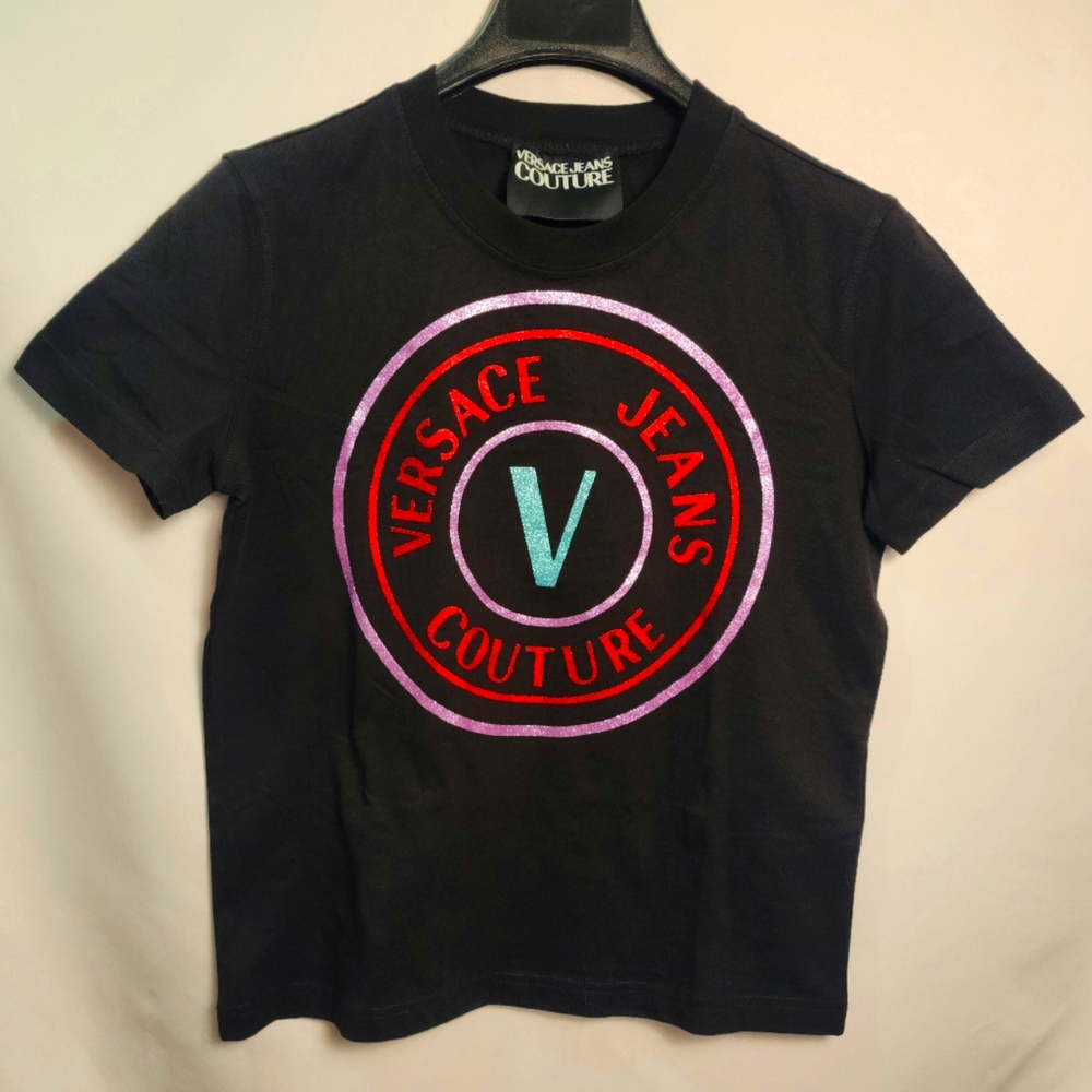 Versace Jeans Couture Iconic Iridescent Emblem T Shirt New Sm